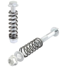 ZENWORYS 2PCS Car Exhaust Manifold Bolts,M10x1.5mm Exhaust Bolts and Nuts Kit with Springs for Exhaust Gasket