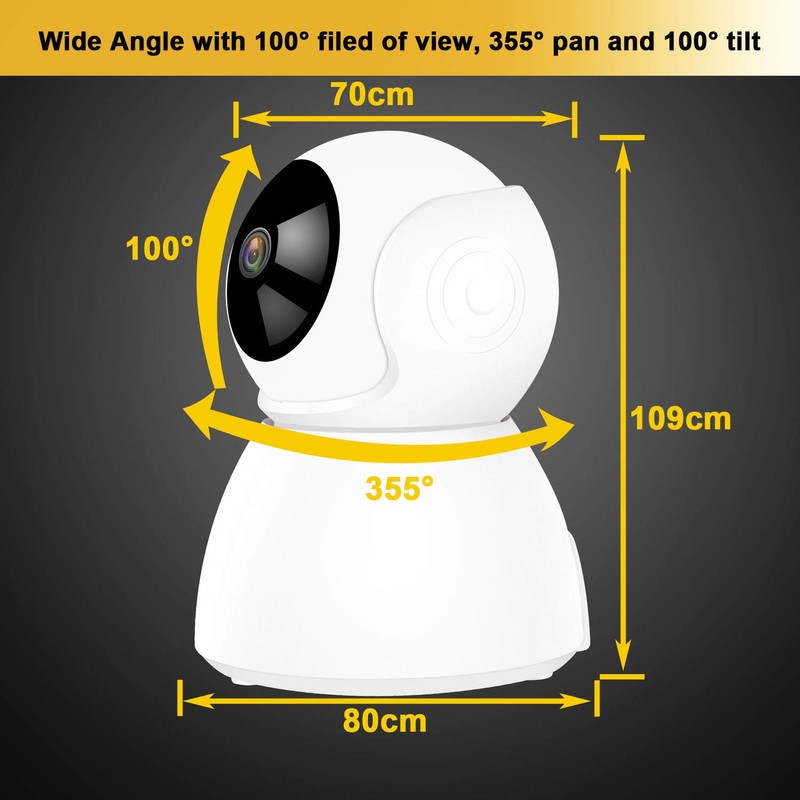 AUTENS Wireless IP Camera Support Two Way Audio Motion Detection