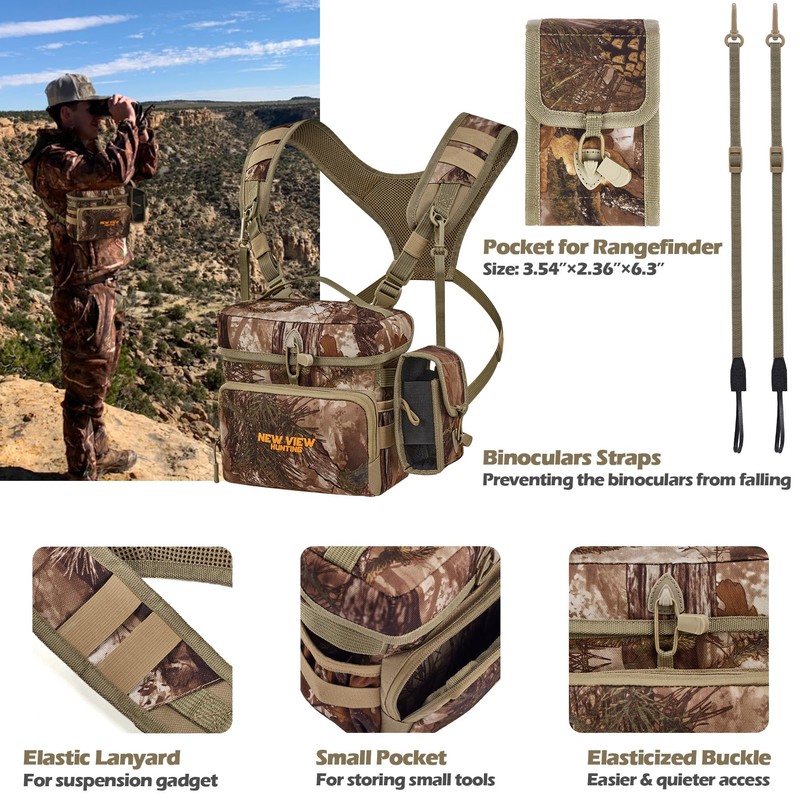NewView Binocular Harness Chest Pack with Removable Rangefinder Pocket, Adjustable