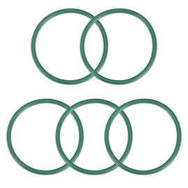 sourcing map Fluororubber O Rings, FKM Seal for Machine Installations, 54 mm AD 47 mm ID 3.5 mm Width, Green, Pack of 5