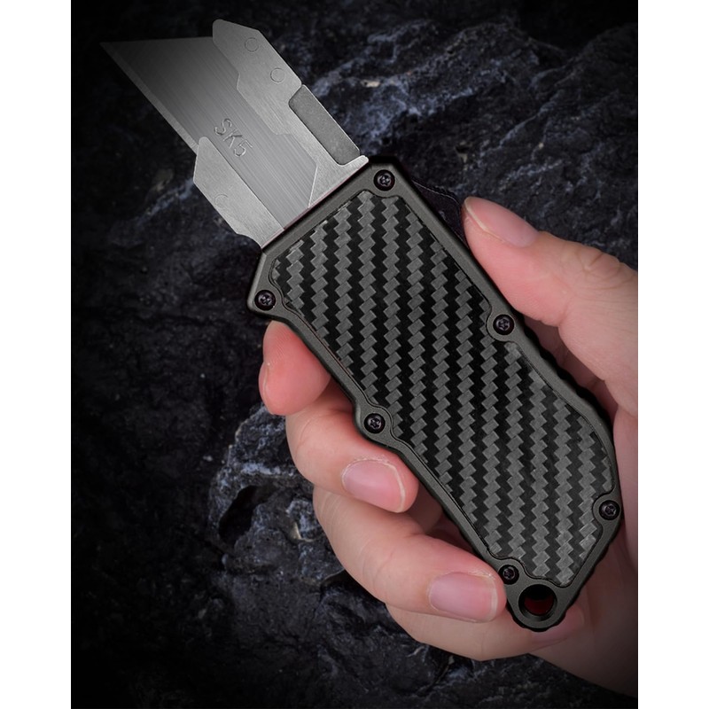 ainhue RU36 Retractable Utility Knife, 3.66 Inch Aluminum Ergonomic Handle