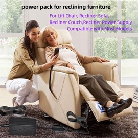 ANYINELEC Power Cord for Recliner Chair - 2-Pin Power Adapter with Extension Cord, AC/DC Standing Desk Power Cord,29V2A Adapter for Limoss OKIN Electric Recliner Couch Lift Chair Standing Desk