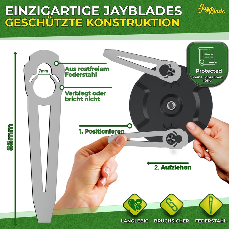 JayBlade Replacement Metal Blade For Cordless Grass Trimmers, JayBladeDisc1 &