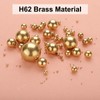 sourcing map 100 Pcs Precision Solid Brass Bearing Balls 4.5mm