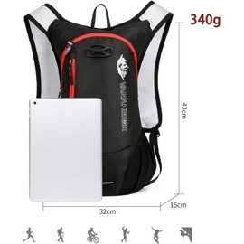 YINKE Running Backpack, Cycling Backpack, Sports Pack, Lightweight, Waterproof, Outdoors, Jogging, Hiking Trails, Running, Bicycle, Trails, Marathons, Light Reflective, Breathable, For Men & Women
