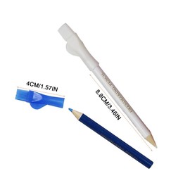 6Pcs Fabric Pencils Water Soluble Pen Tailor Mark Chalk with Brush Cap,Tailors Chalk,Sewing Mark Chalk Pencil Sewing Fabric Pencils for Home Marker and Tracing Tools