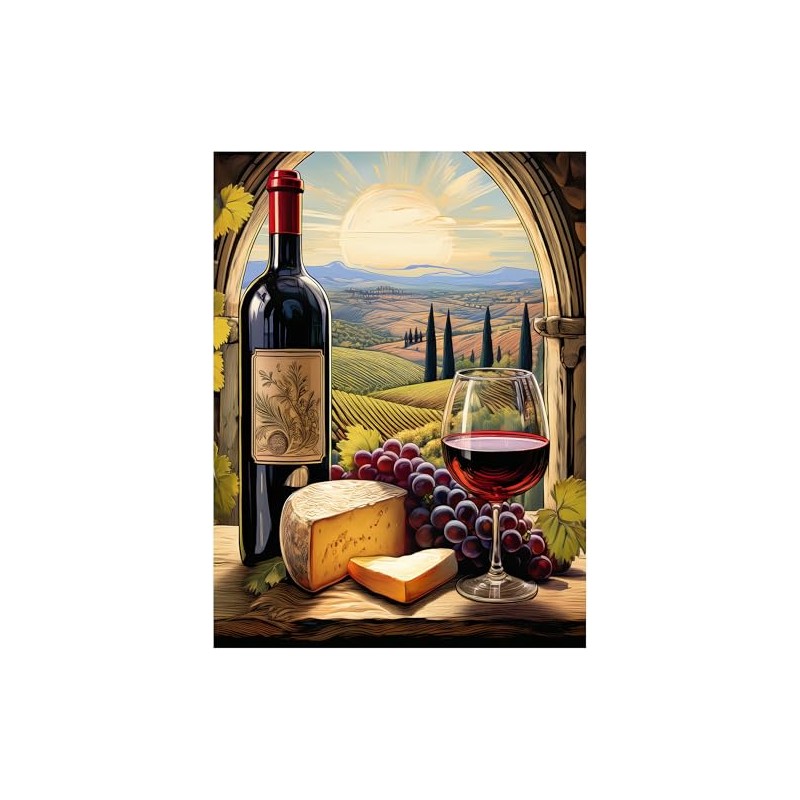 Wine Themed Tuscany Vineyard Pattern A1142 Accent Tile Mural Kitchen