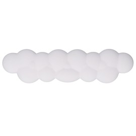 Cloud Keyboard Wrist Rest Smoothly PU Leather Keyboard Palm Rest Skid Resistant Ergonomic Wrist Pad for Gaming Typing White