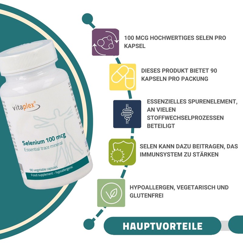 Vitaplex Selenium Capsules High Dose (100 mcg, 90 Tablets) -