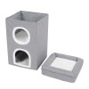 Foldable Cute Modern Cat Condo Cat House Gray Indoor Cats