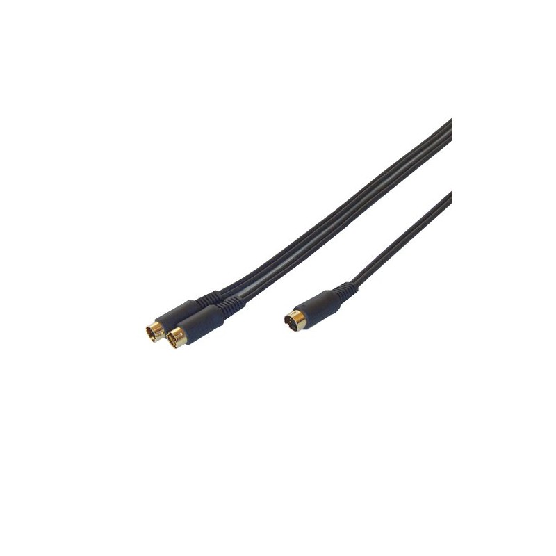 フジパーツ S端子分配ケーブル 2分配S端子ケーブル 1S-2S 2m FVC-133