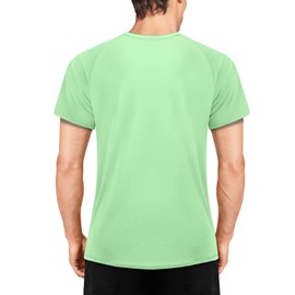 3rd hill Mens Swimming Shirts Short Sleeve UPF 50 Quick Dry Sun Protection Rash Guard Shirts for Fishing Running Light Green 3XL