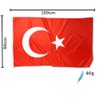 Smart-Planet Turkey Flag 150 x 90 cm with Brass Eyelets,