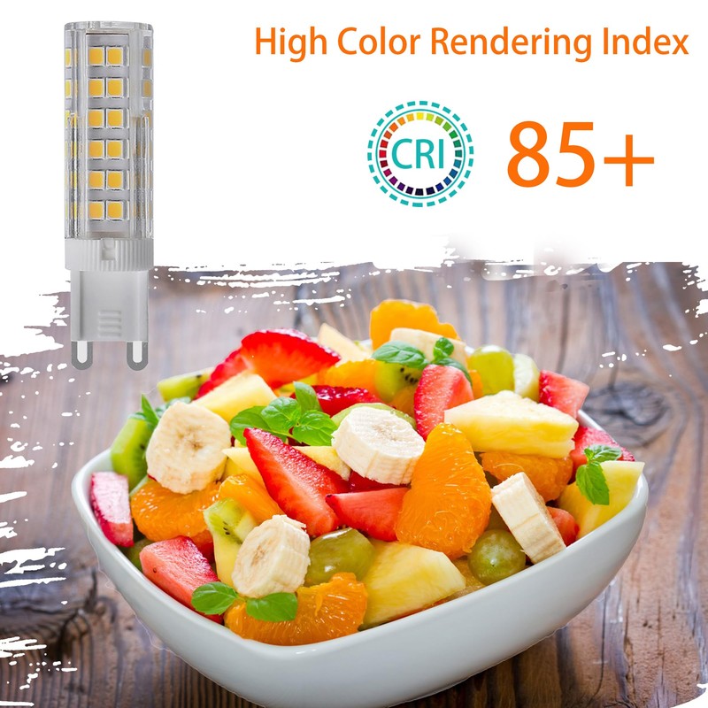G9 LED Bulbs,6 Watt (60W Equivalent) 120V Non-dimmable No Flicker,