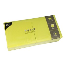 PAPSTAR 150 Servietten 'Daily Collection' 1/4-Falz 32 cm x 32 cm limonengrün