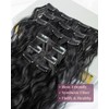LONAI Clip In Hair Extensions, 6PCS 24" Black Hair Extensions