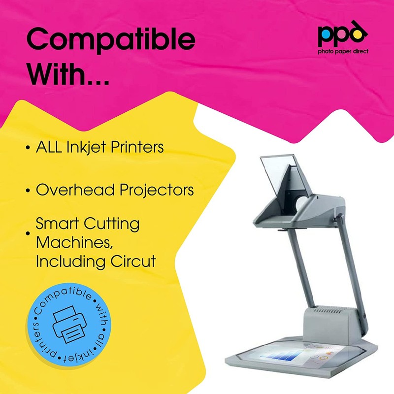 A4 Inkjet Transparency Film (Overhead Projector Film) x 50 Sheets