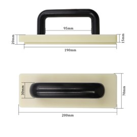 POPAPIE 200 mm Nylon-Schlagklotz mit Griff,Schlagklotz mit GroßEm,Schlagklotz Vinylboden,Klick Vinylboden,Schlagholz Laminatfür Hartholz,Laminat Holzböden,Laminat,VerläNgern Von Bodenwerkzeugen