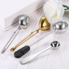 sourcing map 2 Pcs 2.5 ml Teaspoon Scoop, Stainless Steel