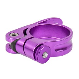 Drahtesel Bicycle Quick Release, Seat Post, Saddle Clamp, Clamping Ring, Seatpost Clamp (Purple, 34.9 mm)