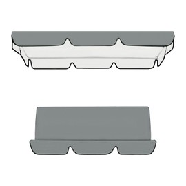 Vaiziya Garden Swing Replacement Cover, Swing Seat Cover, Outdoor Swing Replacement Cover, Sun Canopy Replacement Cover, Waterproof and UV Resistant, Suitable for 2 3 Seater (Grey, 164 x 114 x 15 cm)