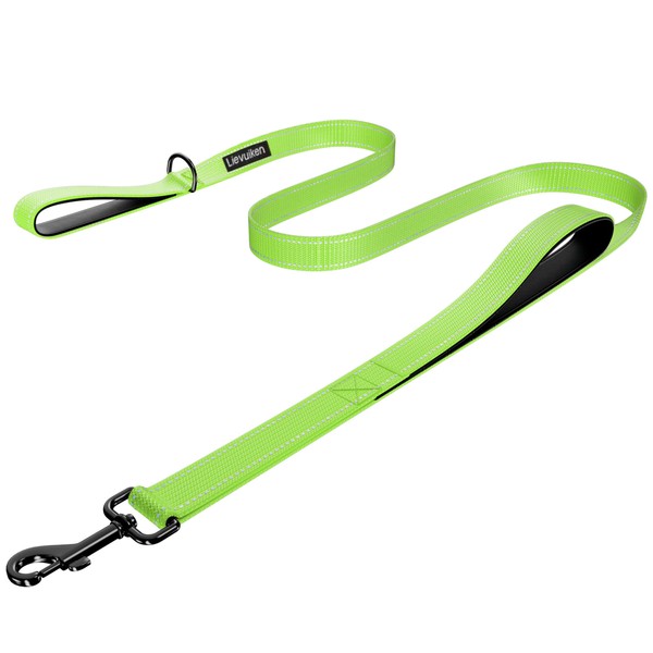 LIEVUIKEN Dog Leash 6ft Long, Double Handle Dog Leash for