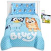 Bluey Bedding Set - Bundle with Bedspread, Flat Sheet, Fitted