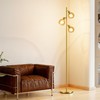 QiMH Tree Floor Lamp with 3 Globe Dimmable, Industrial Standing