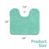 Disolla Toilet Rug U Shaped Spa Blue 23x24 Machine Washable