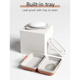 Doter Travel Soap Holder with Lid - Draining Soap Box for Shower -Compact Travel Soap Case Leak-Proof Design for Camping, Hiking, Gym & Outdoor Use | Keeps Soap Dry & Hygienic