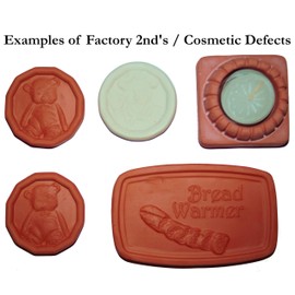 JBK Pottery Brown Sugar Savers - Factory Seconds (Cosmetic Defects) (Ceramic Gift Pack - 2 Brown Sugar Savers, Bread Warmer, Pot Minder, and a Candle Holder)