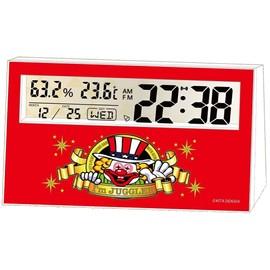 Juggler LCD Thermometer/Hygrometer Clock Clock Thermometer Hygrometer Calendar Alarm Red