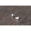 Minimalist Tiny Feet Stud Earring for Women Silver Small Cute