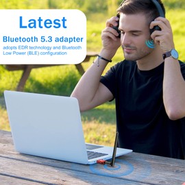 Class 1 Long Range Bluetooth Adapter 4.0 for Desktop Computer V3.0 EDR Support Windows 11(Cherry Red)