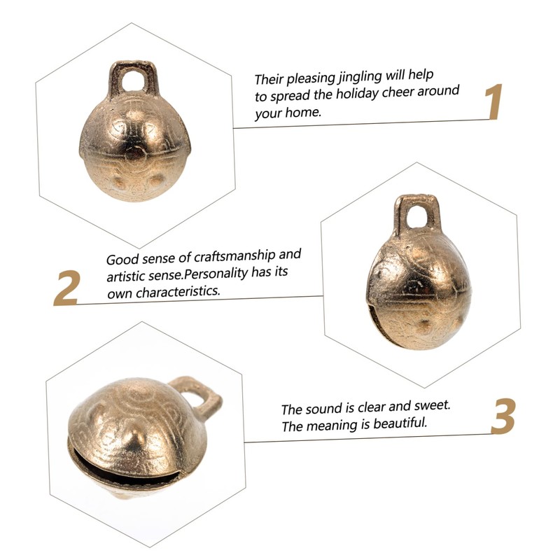 jojofuny 5pcs DIY Pet Bell Decor Brass Bells Ornaments for