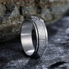 King Will 8mm Stainless Steel Silver Spinner Rings Celtic Knot