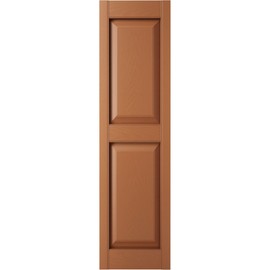 12"W x 71"H Mid-America Vinyl, TailorMade Size Williamsburg Double Panel Shutters, w/Installation Shutter-Lok's & Matching Screws (Per Pair), 471 - Treated Cedar