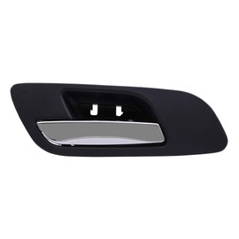 AutoandArt Brock Replacement Drivers Front Interior Inside Door Handle Chrome with Black Compatible with Silverado Sierra Escalade Suburban Tahoe Yukon 15920696