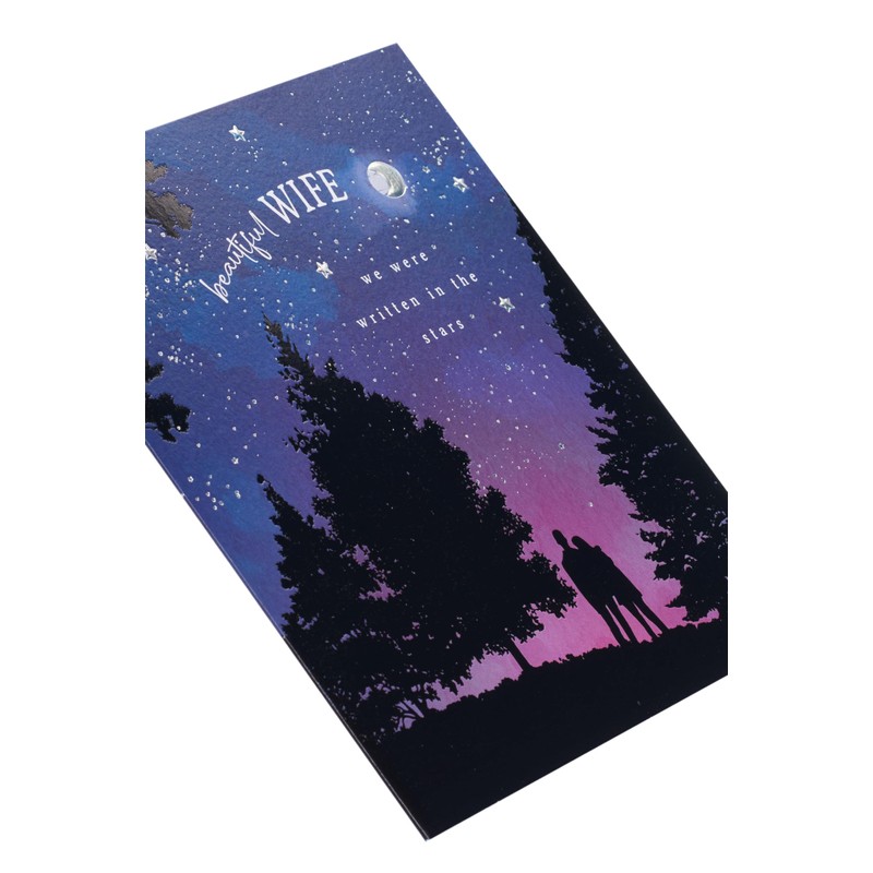 UK Greetings Valentine's Day Card For Wife - Starry Night