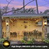 echosari Curtain Lights Battery Operated 200 LED Curtain Fairy Lights