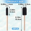 CustomyLife 10 Pcs 1inch Foam Paint Brushes Wood Handle Sponge