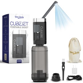 BIDET BUDDY® PureJet Portable Bidet for Travel | 400ml/min Flow | 500mAh Battery | 550ML Bottle | IPX7 Waterproof | USB-C Charging | Compact & High-Powered with Strong Pressure (White)