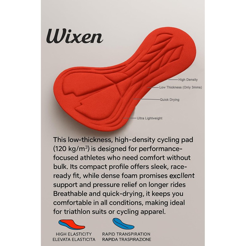 Wixen Men’s Triathlon Suit –Breathable & Padded Tri Suit for
