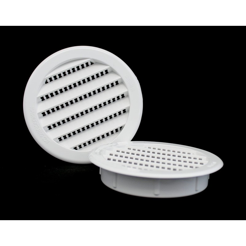 3" Round Plastic Louver Soffit Air Vent Reptile Screen Grille