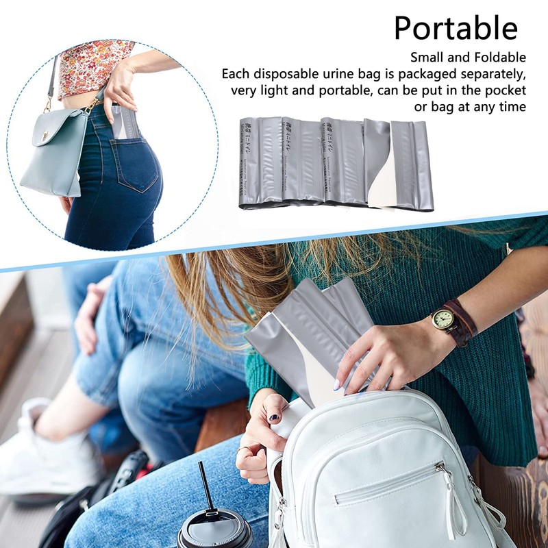 20 Pcs Disposable Urine Bag 600cc Unisex Strong Sealing High