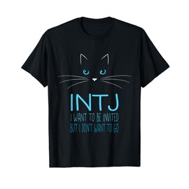 Funny Cat Lover Introvert Gift Me Time Cat Lady Humor INTJ T-Shirt