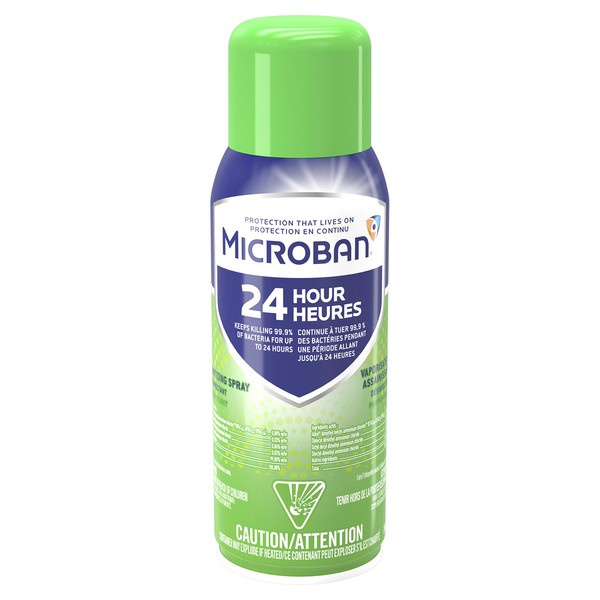 Microban 24 Hour Sanitizing Spray, Fresh Scent 12.5 OZ