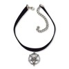 Baphomet Goat Head Satanic Inverted Pentacle Black Velvet Choker Adjustable