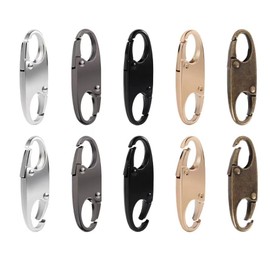 10 Pcs Zipper Locks, Anti Theft Detachable Zipper Clips, Metal Bag Security Clips, Double Sided S-Hooks Bag Locks for Backpack, Bag, Luggage, Traveling, Camping