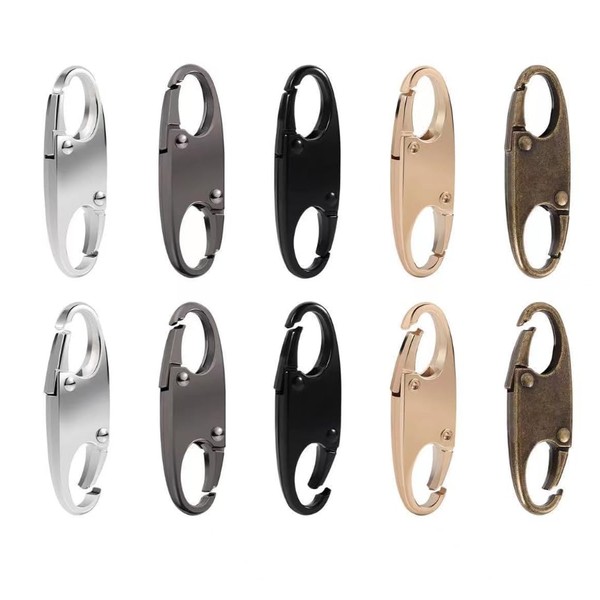 10 Pcs Zipper Locks, Anti Theft Detachable Zipper Clips, Metal